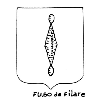 Image of the heraldic term: Fuso da filare